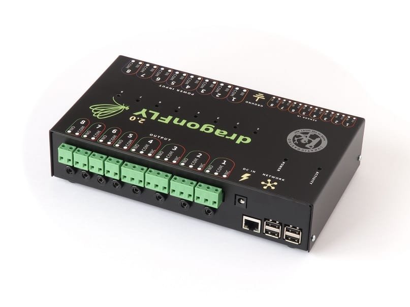 controlador observatorio Lunático Astronomía Dragonfly vista trasera